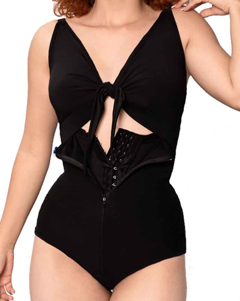 High Waist Ruched Shaping Swimsuits One Piece Tummy Control Swimwear - By Qivii