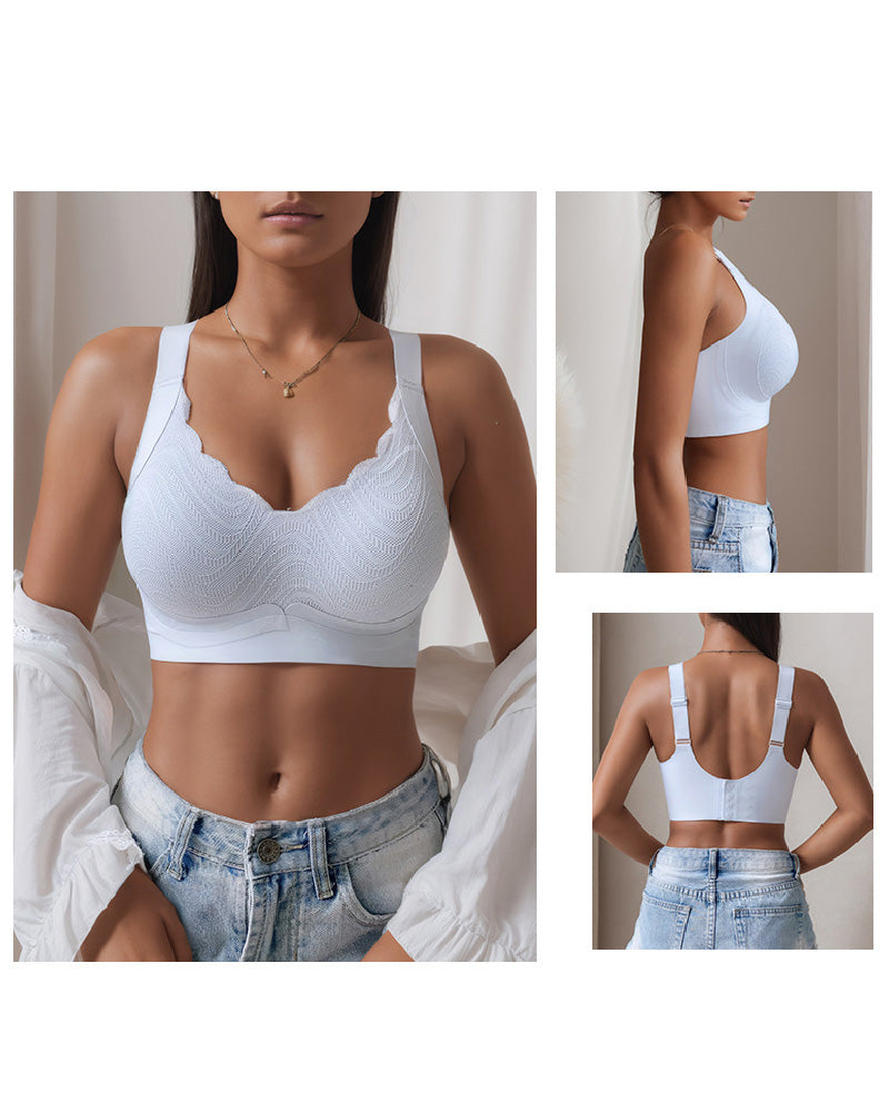 Women's Seamless Wireless Anti-sagging Minimizer Thin Adjustment Bra - By Qivii
