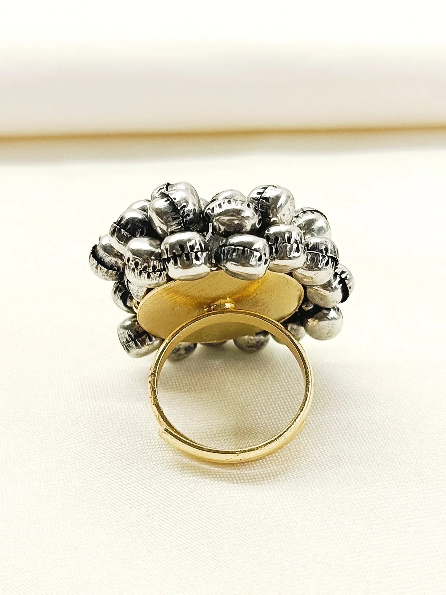 Ekaantha Silver Oxidized Finger Ring