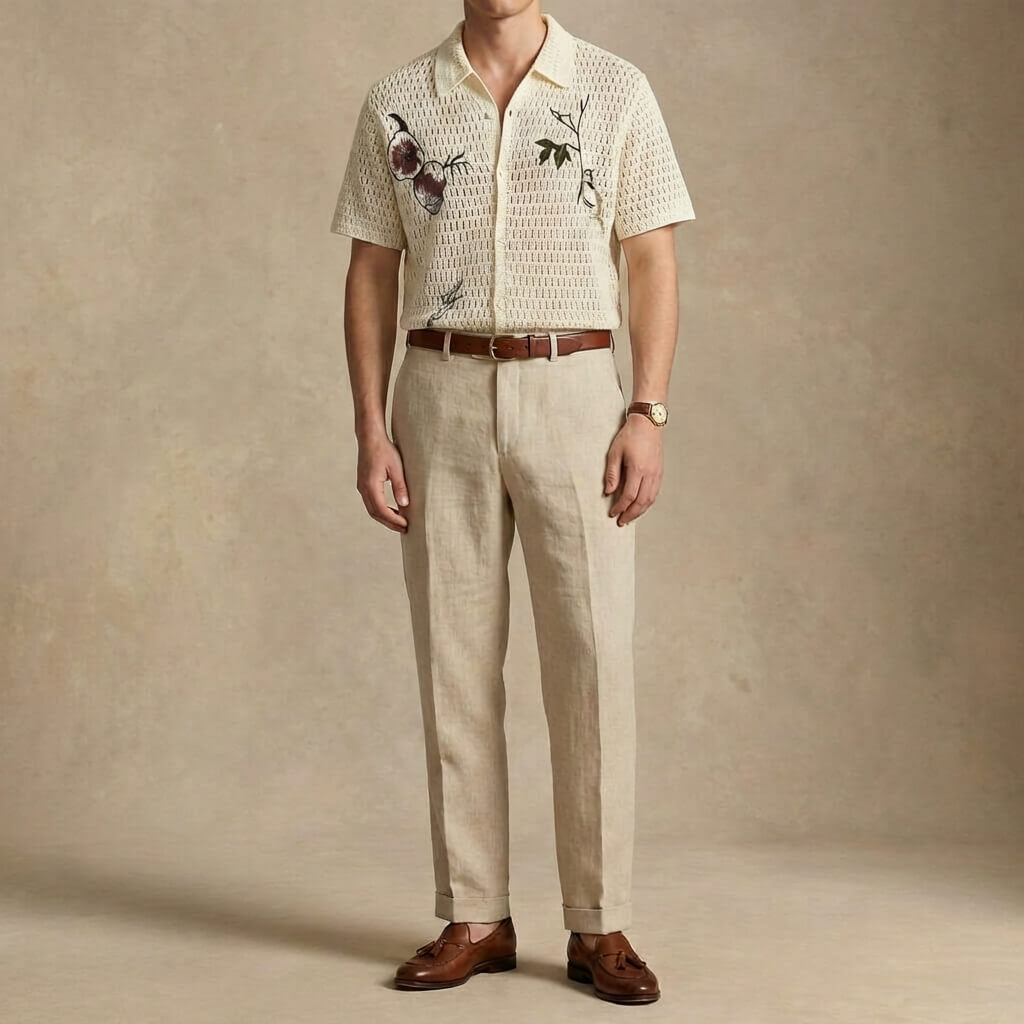 Capri Crochet Polo