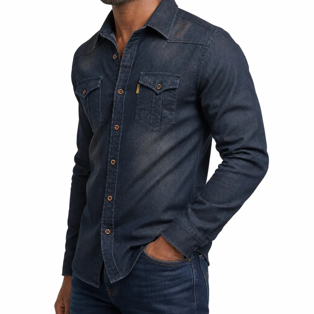 Casper | Mens Fall Western Denim Shirt