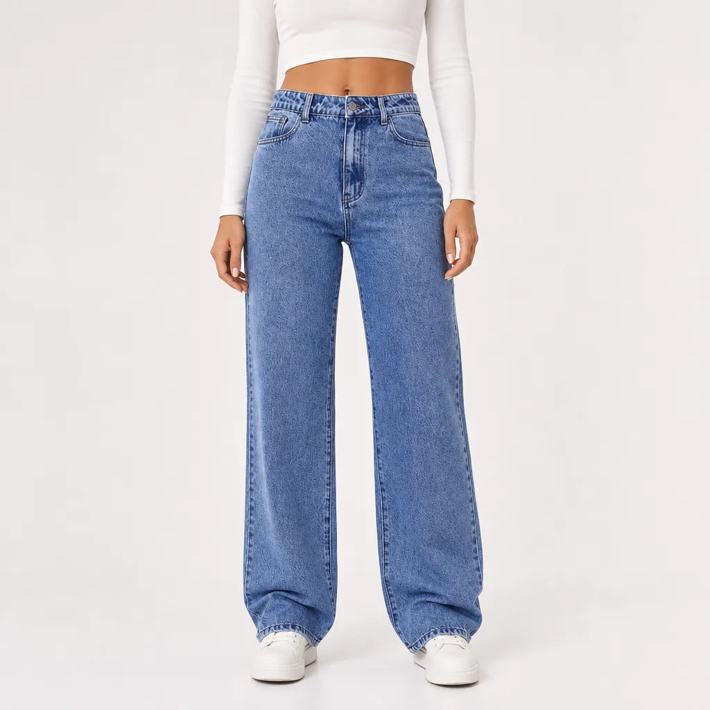 Cassia | Womens Mom Baggy Wide Leg Jeans