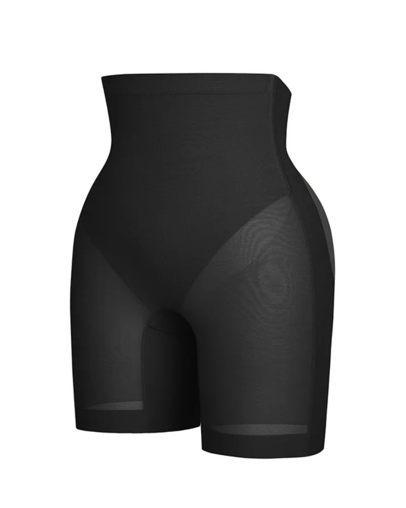 Women's Seamless Mesh High Waist Shapewear Shorts Thigh Slimmer Underwear - By Qivii