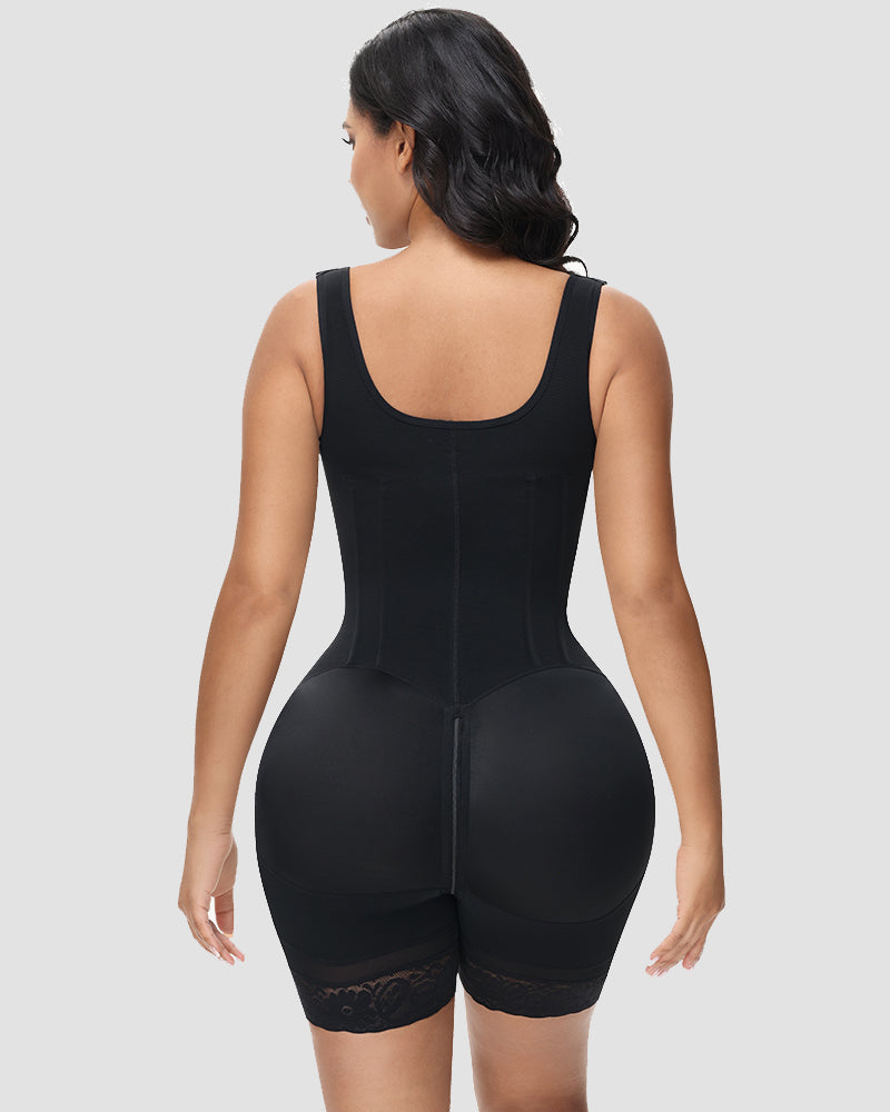 Shapshe® High compression Front Zipper Mid Thigh Shapewear