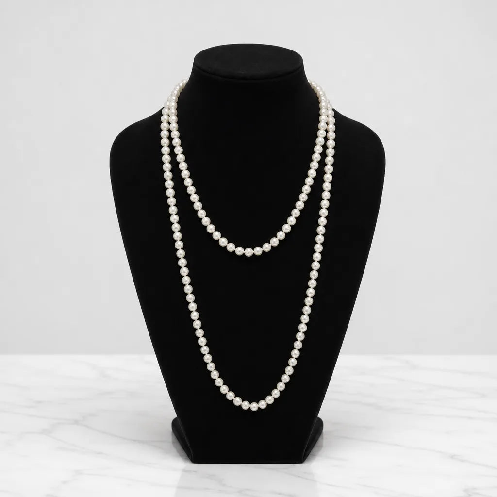 Celeste Rope Pearl Necklace