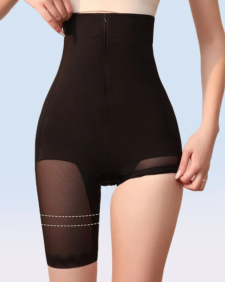High Waist Double-layered Tummy Control Shapewear Shorts