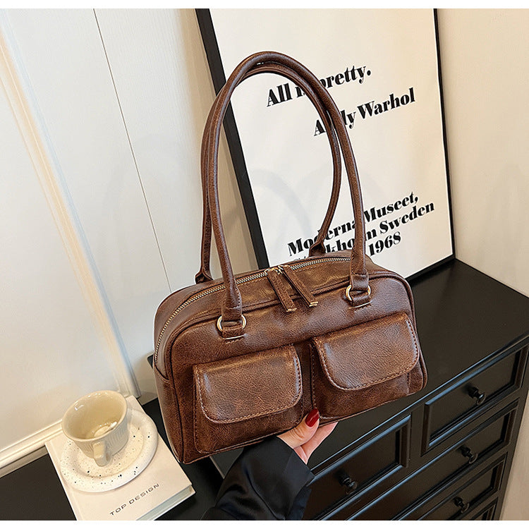 Women‘s Grand Journey Carryall - Spacious Retro Tote with Dual Pockets & Convertible Wear