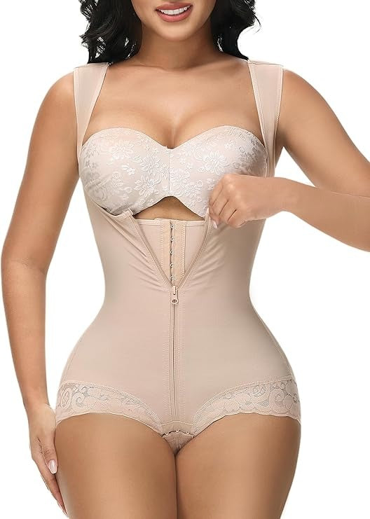 Shapshe® Leopard High Compression Open Bust Tummy Control Body Shaper