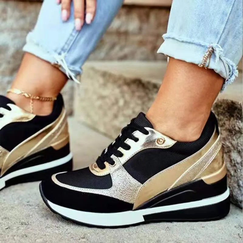 Charlotte women's trendy orthopedic sneakers by Hudson Ridge, featuring multi-color design and comfortable support for everyday wear.