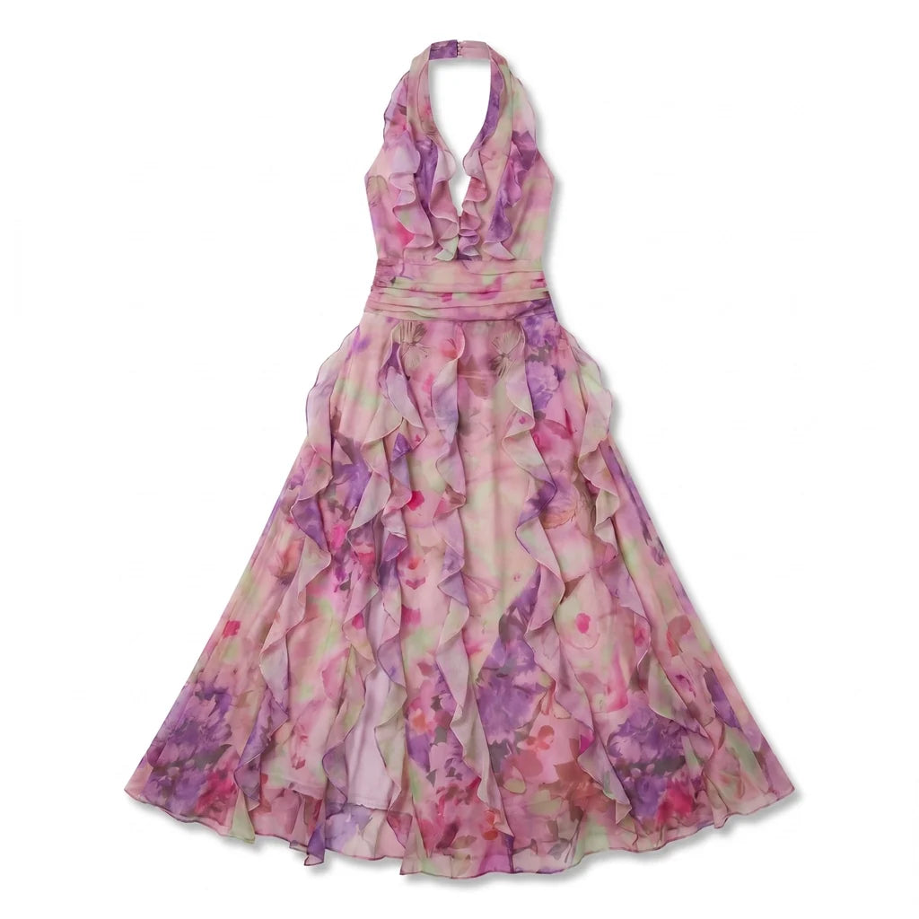 Chloe Floral Halter Dress