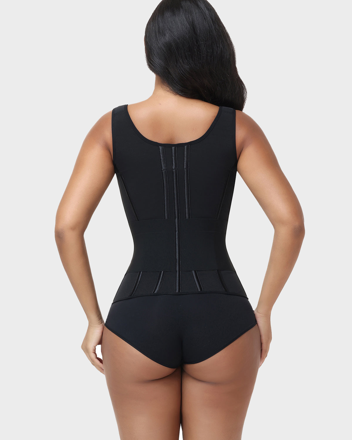 Double Compression Wide Adjustable Strap Waist Trainer Zipper Shaping Vest