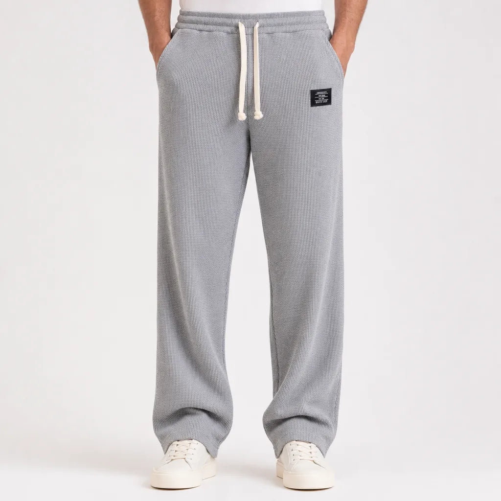 Clifford Waffle Wide-Leg Pants