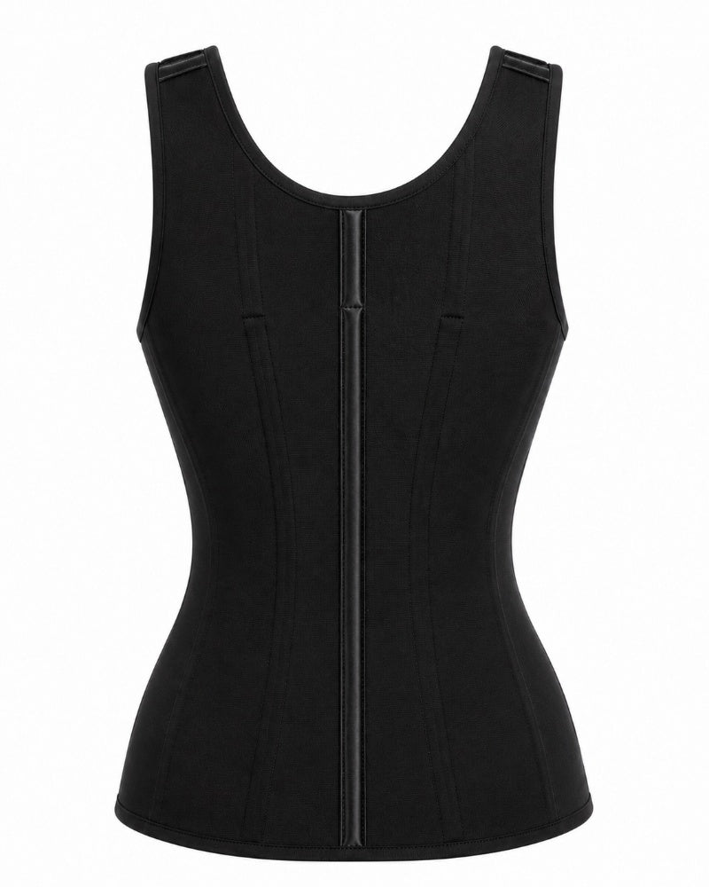 Double Compression Long Slimming Faja Waist Trainer Zipper Vest with Bra