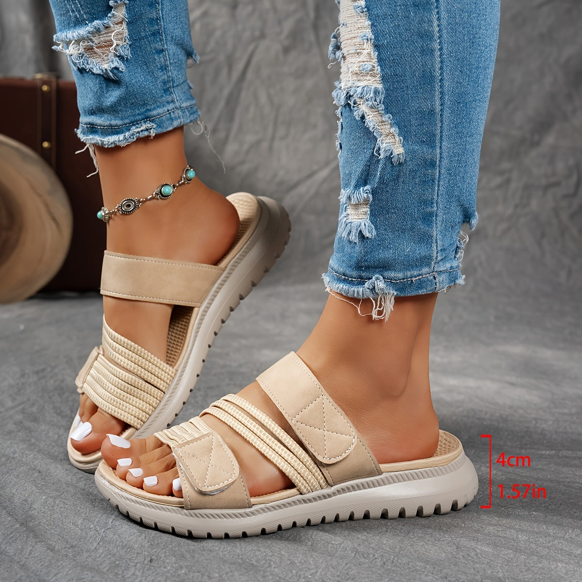 Cleo - Sportliche Komfort-Sandale mit Plateausohle - By Qivii