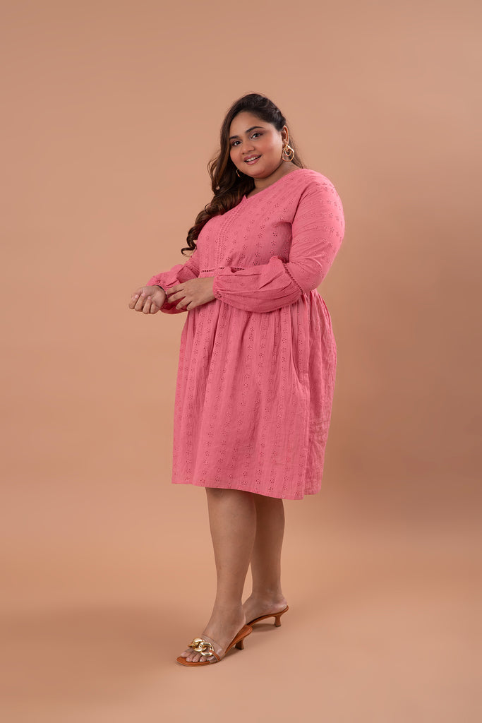 Boho Mini Dress (Pink)