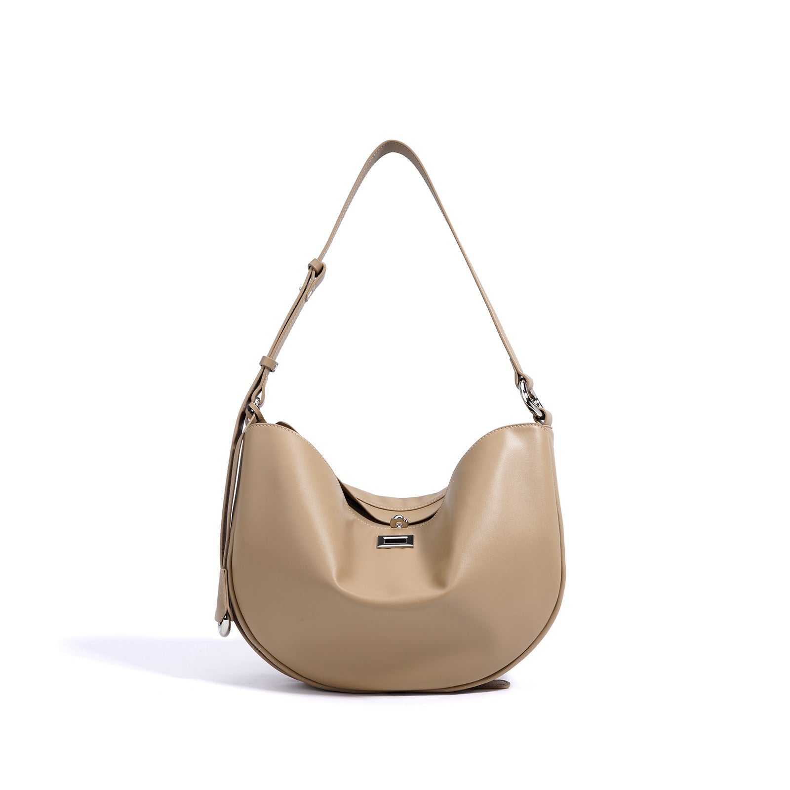 Women's Hush Rider Bucket — Genuine Leather Saddle Bag with Signature Lock Fastening & Convertible Shoulder Strap