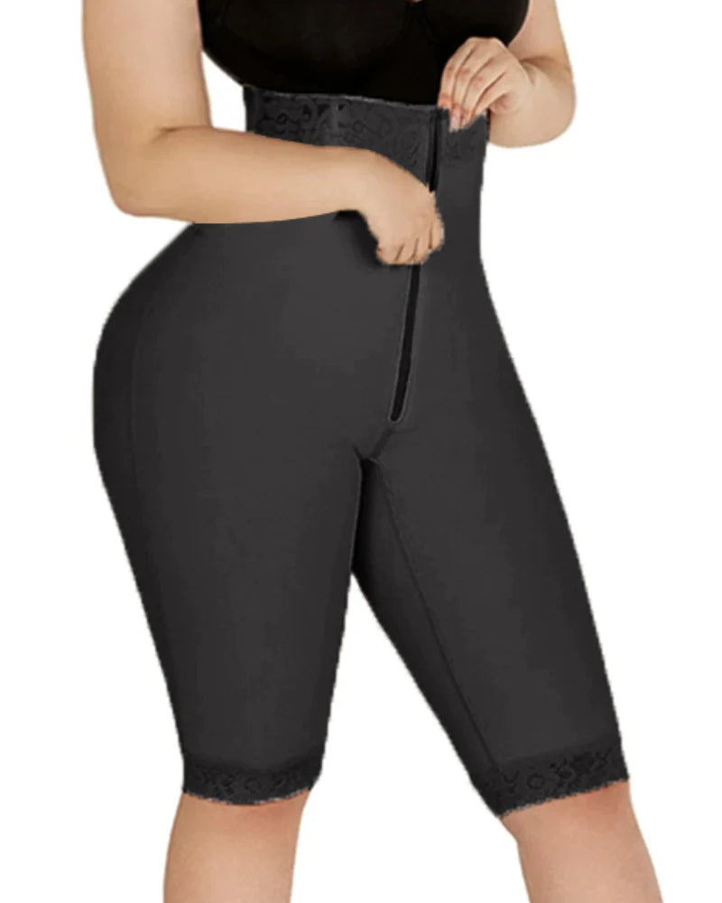 Shapshe® Double Compression High-Waisted Butt Lifting Shorts Knee Short - By Qivii