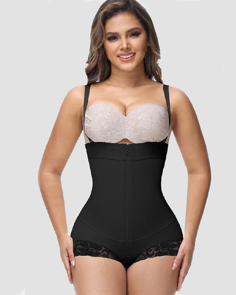 Shapshe® Fajas Colombianas Tummy Control Zipper Open Bust Compression Garment Shapewear - By Qivii