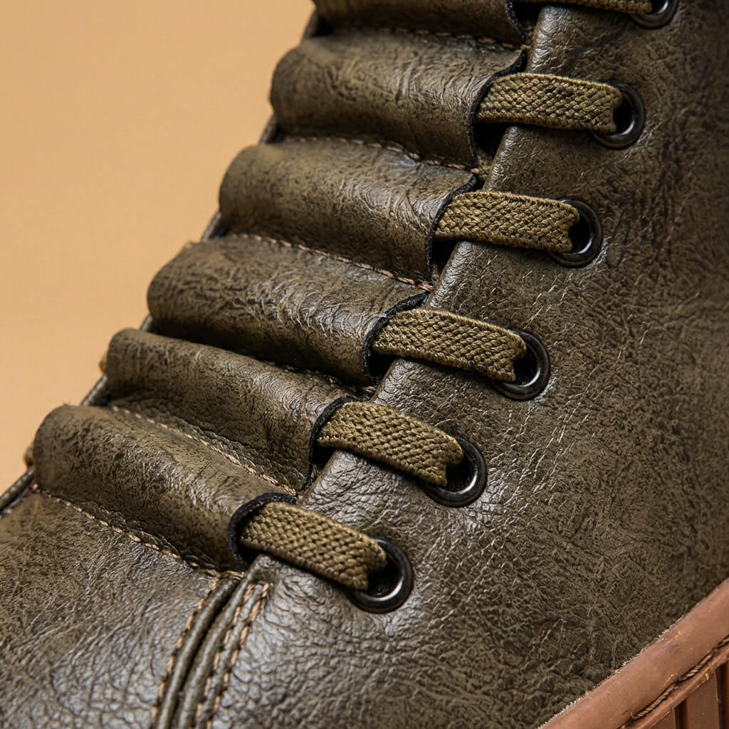 Lawrence High-Top Leather Sneakers - By Qivii