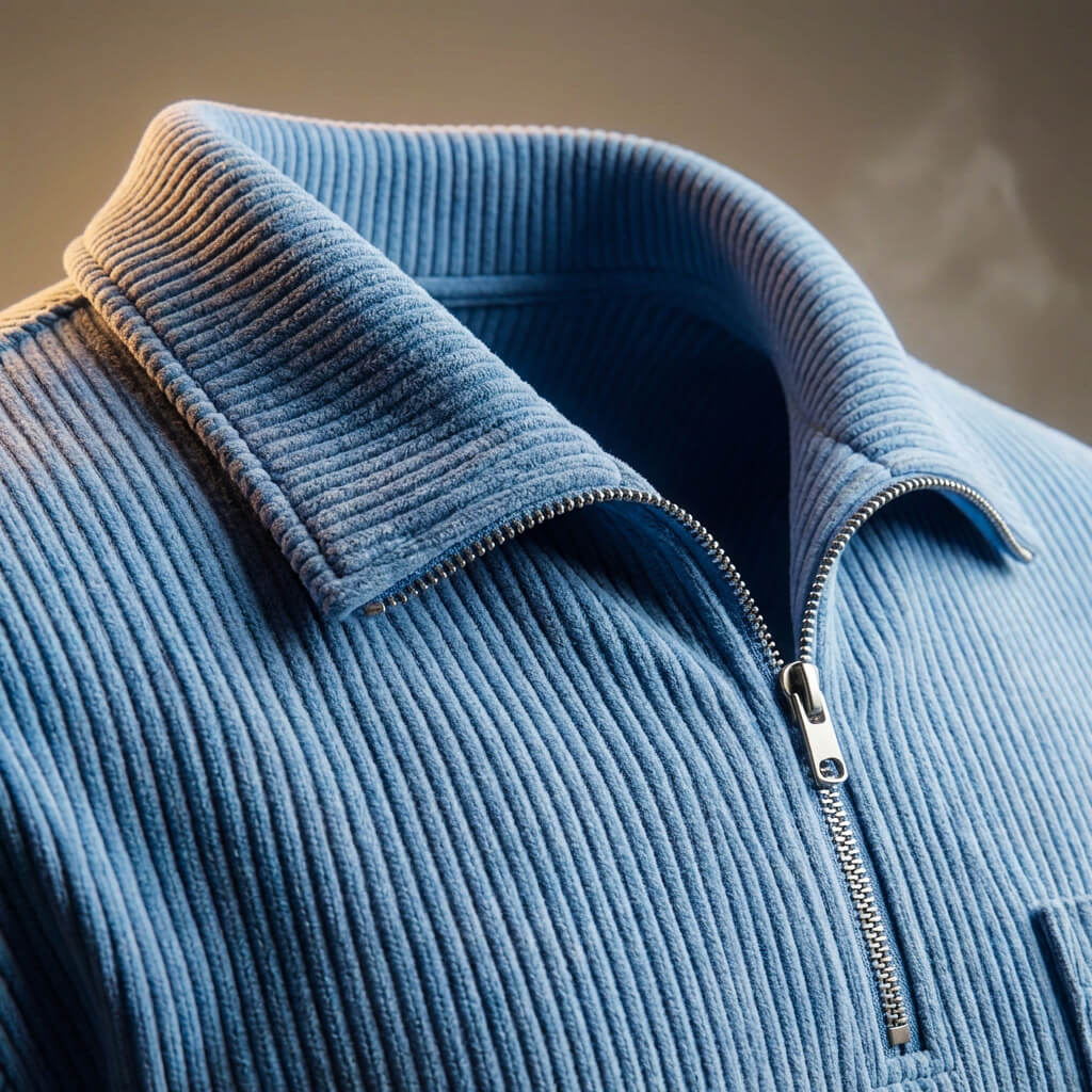 Adam Corduroy Long Sleeve Polo - By Qivii
