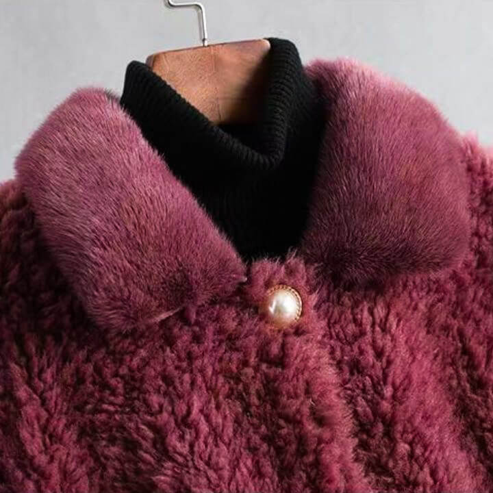 Victoria Couture Shearling Coat - By Qivii