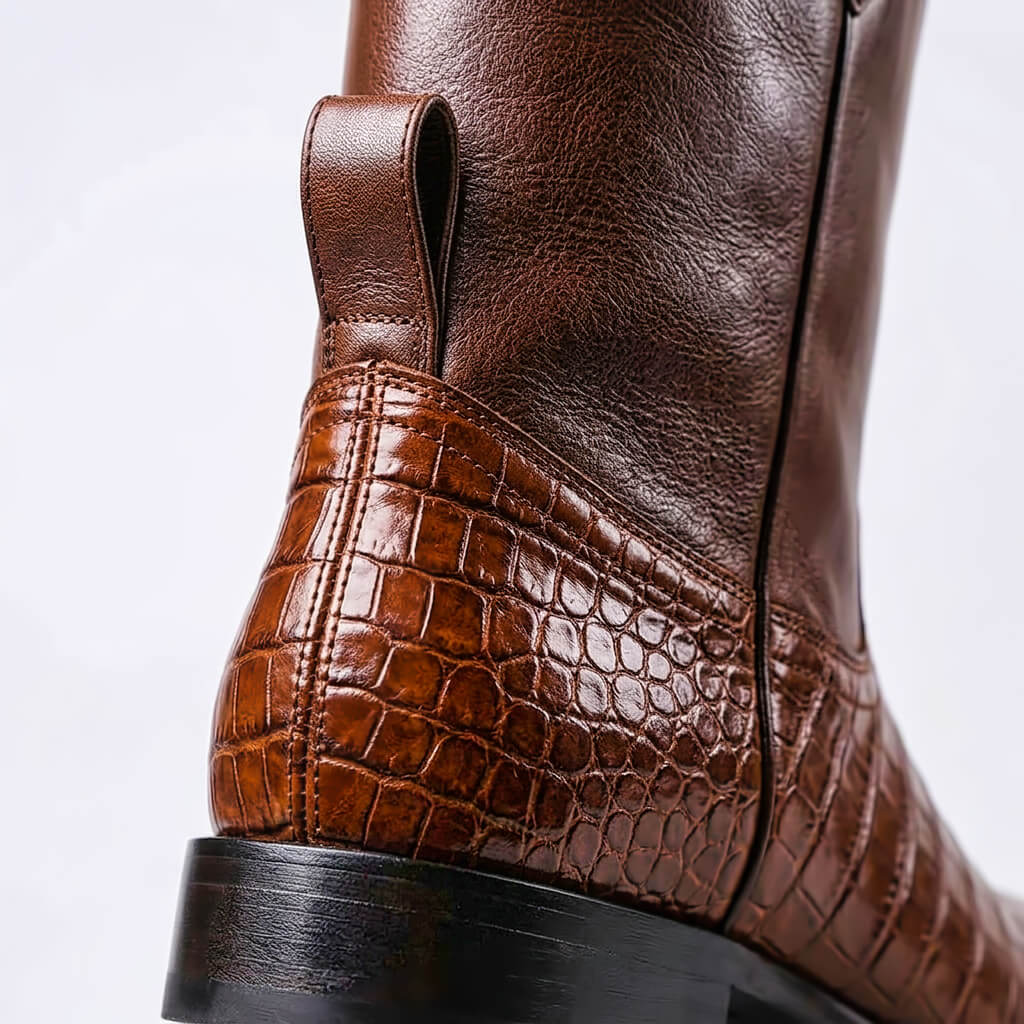 Darrell Vintage Leather Boots - By Qivii