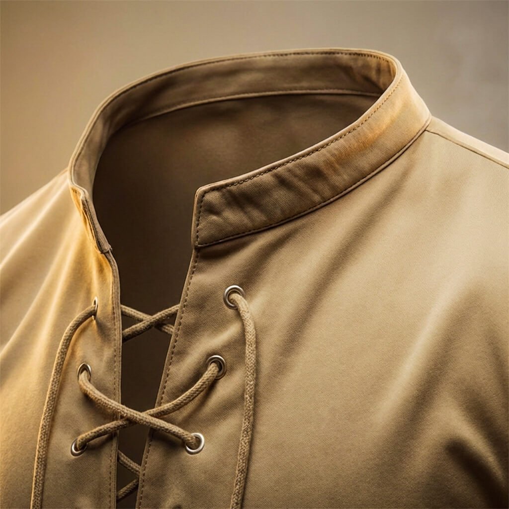 Troy Prestige Lace-Up Shirt - By Qivii