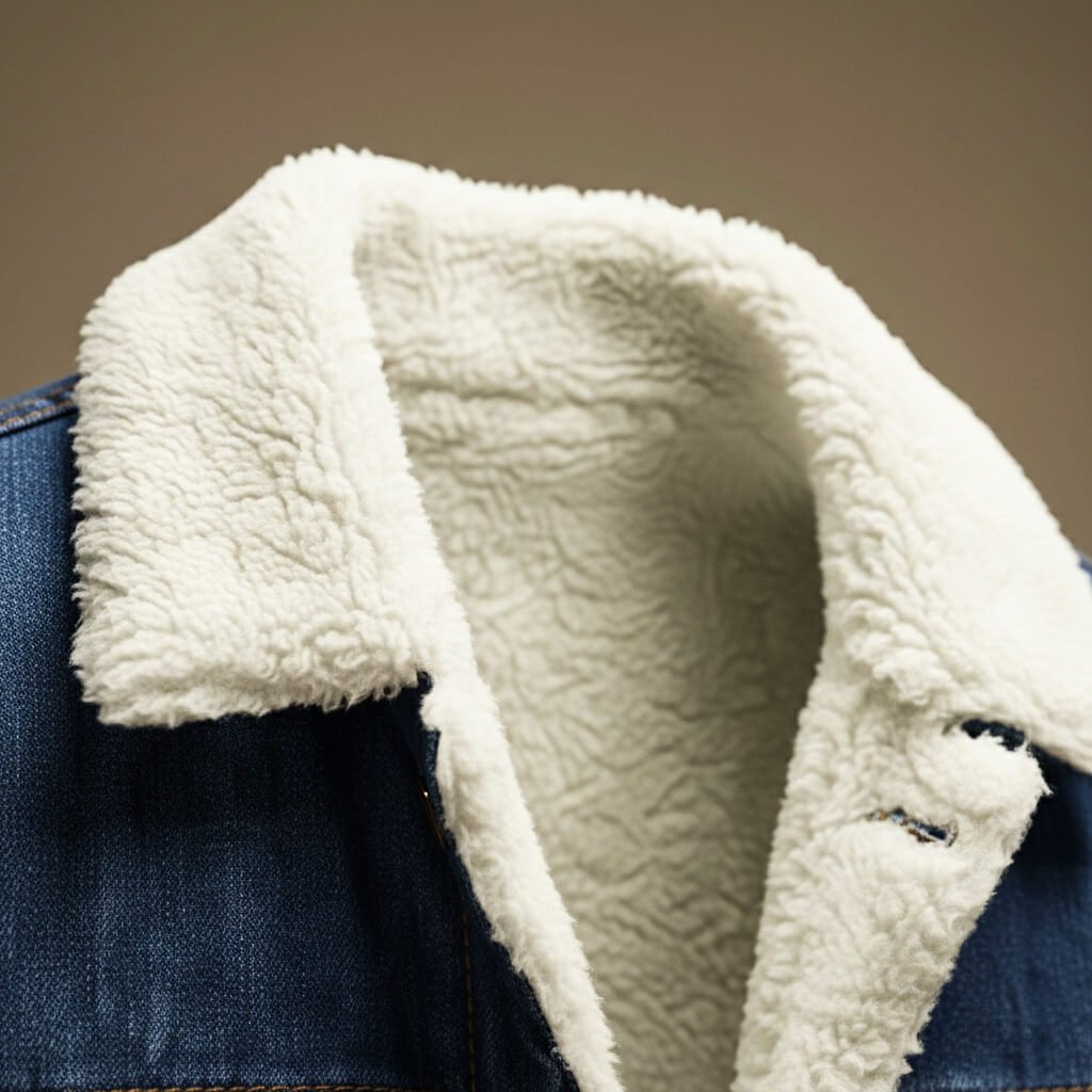 Jason Denim Shearling Jacket - By Qivii