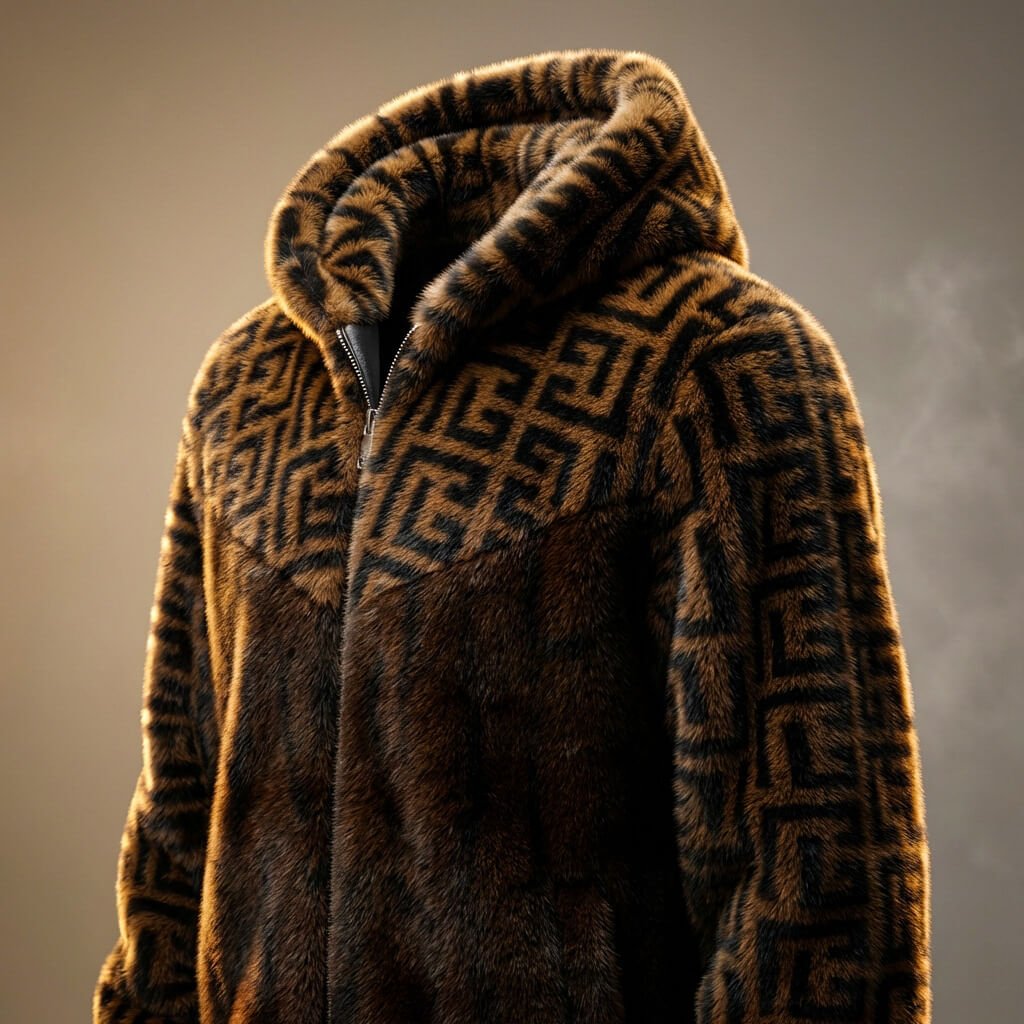 Sterling Prestige Hooded Fur Jacket - By Qivii