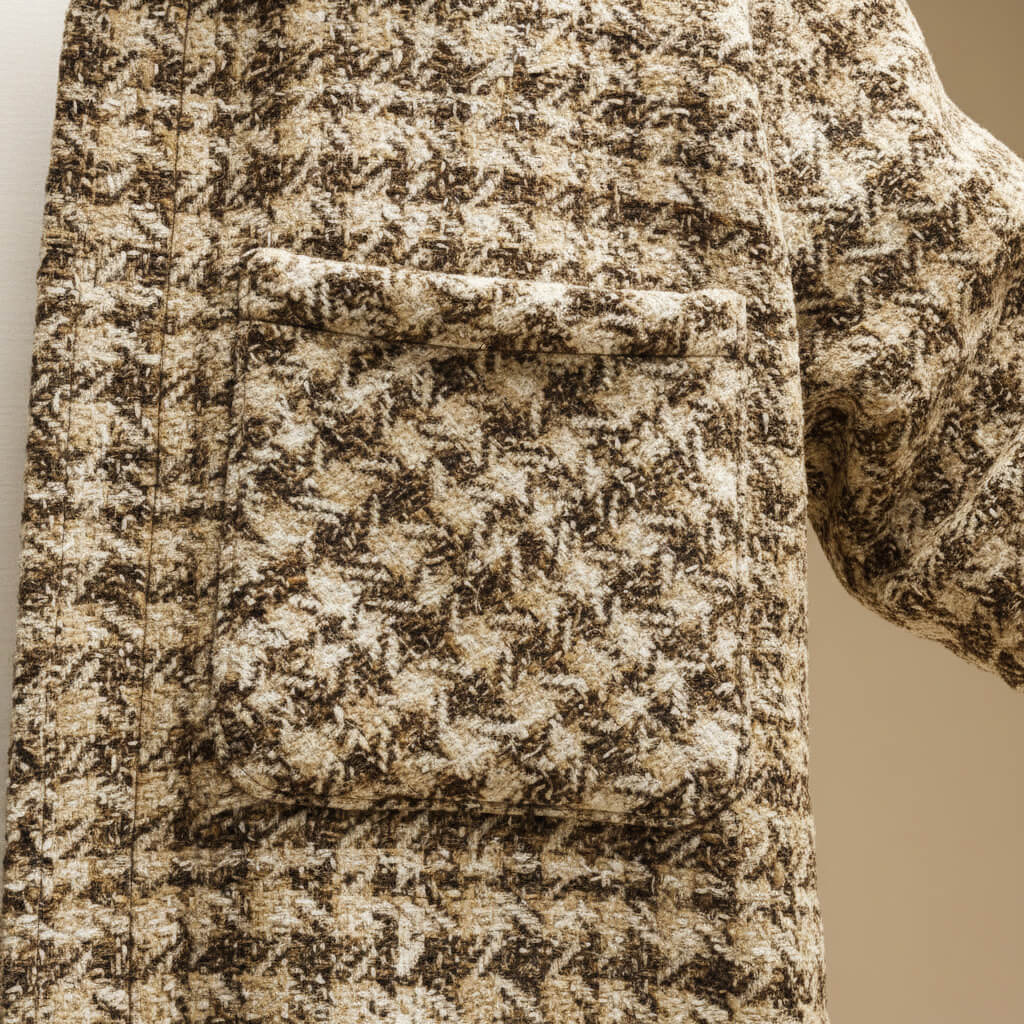 James Houndstooth Wool Jacket - By Qivii
