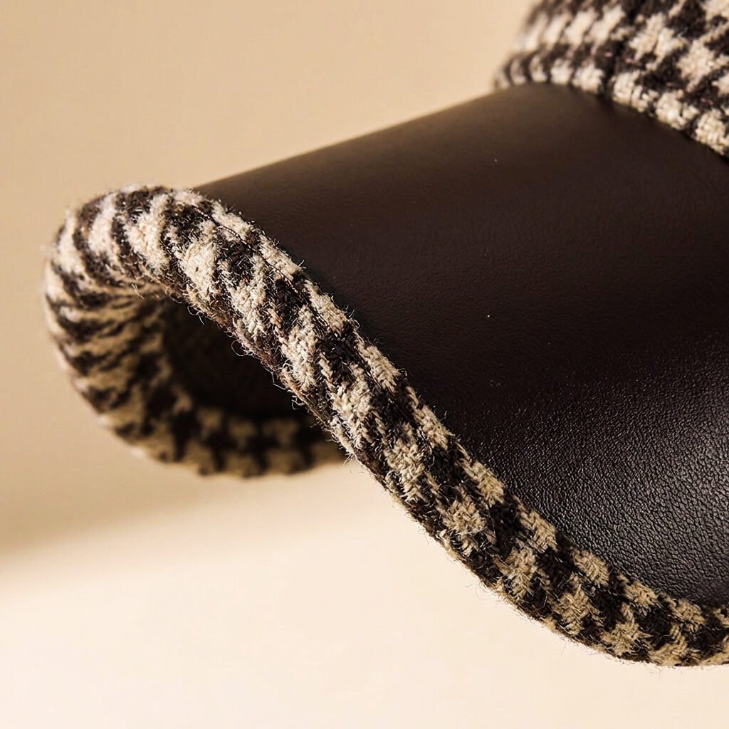 Miller Wool Houndstooth Cap - By Qivii