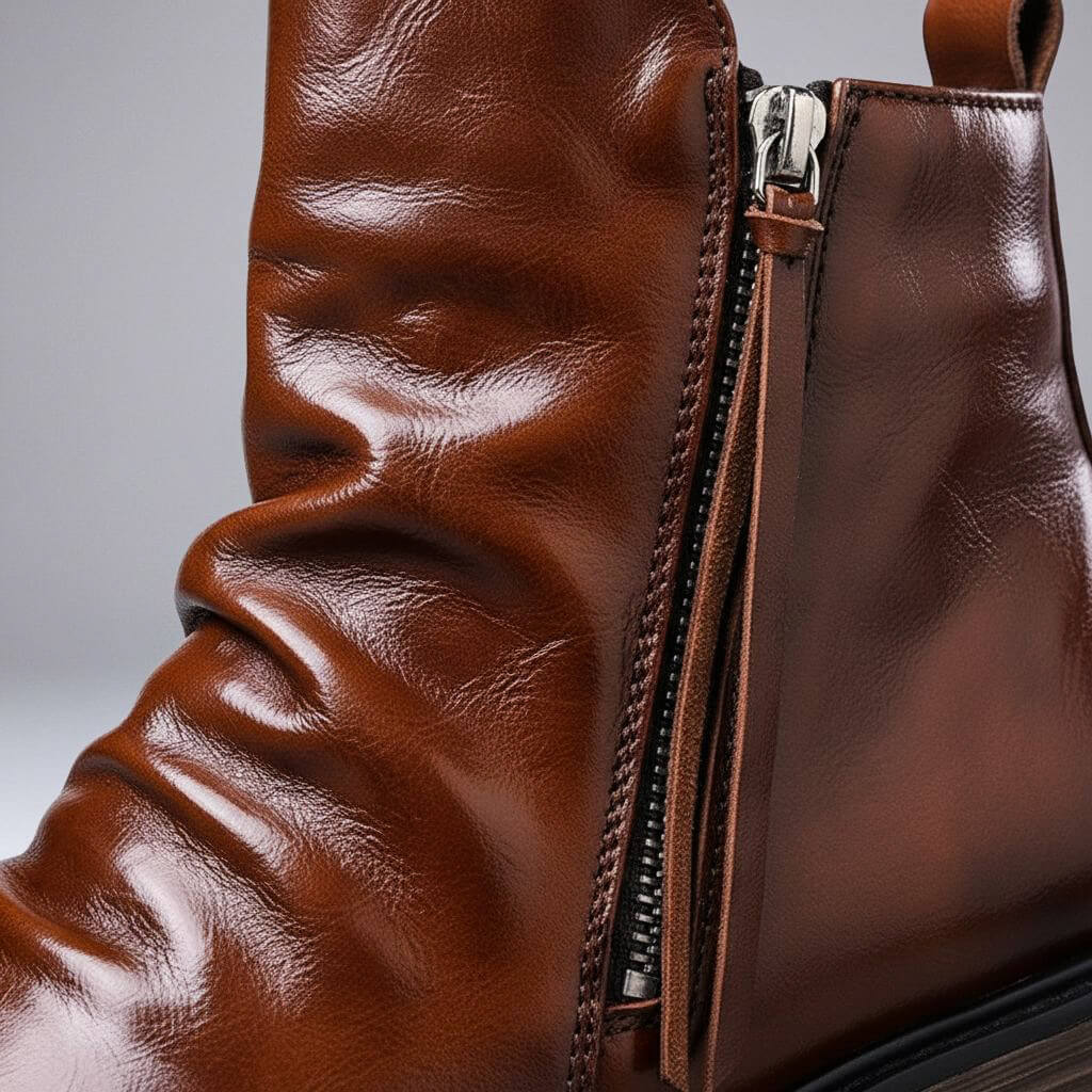 Walter Italian Leather Boots - By Qivii