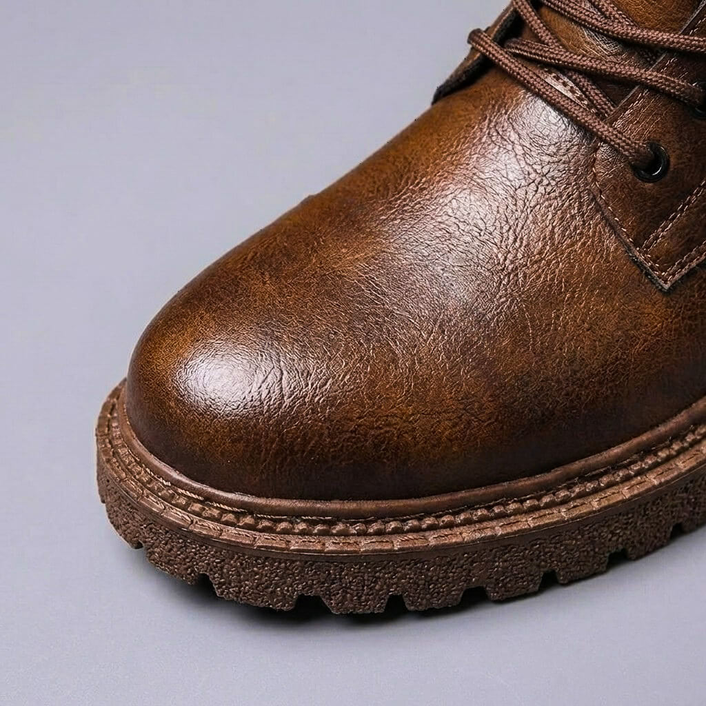 Griffin Genuine Leather Boots - By Qivii