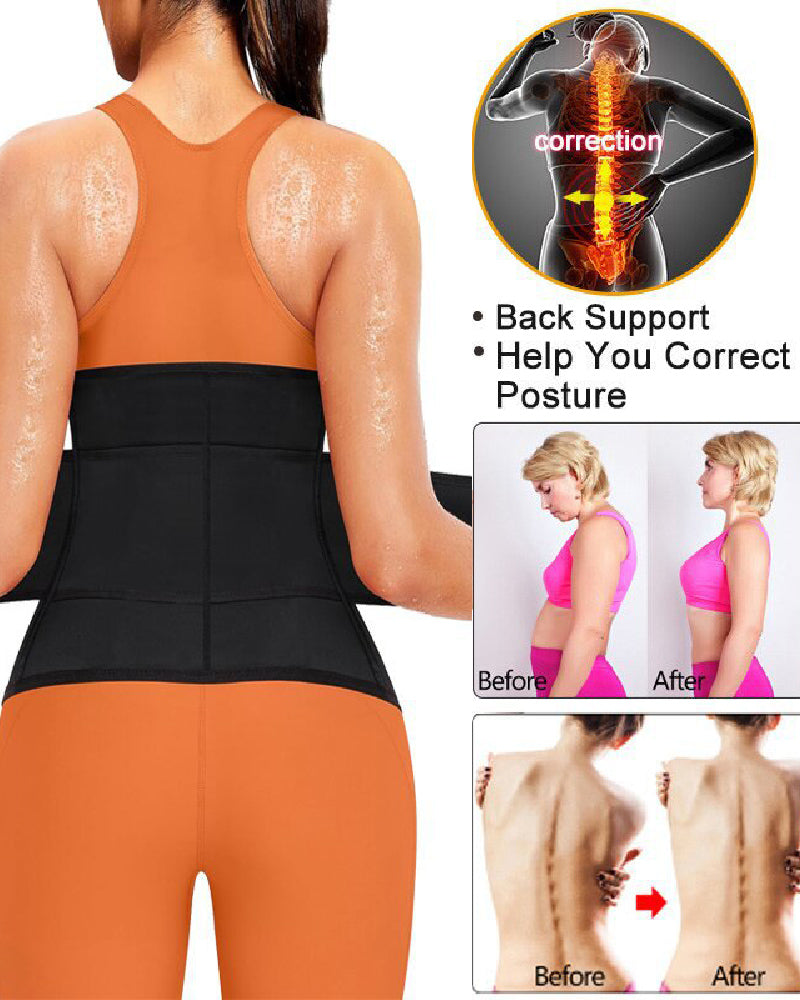 Women's Sweat Weight Loss Sports Waist Trainer Belly Shaping Sauna Corset Girdle - By Qivii