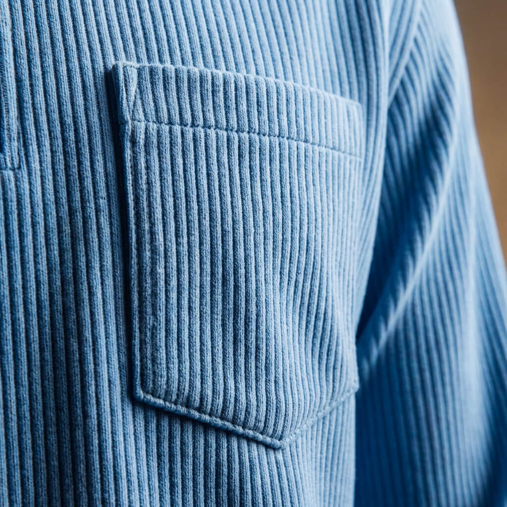 Adam Corduroy Long Sleeve Polo - By Qivii