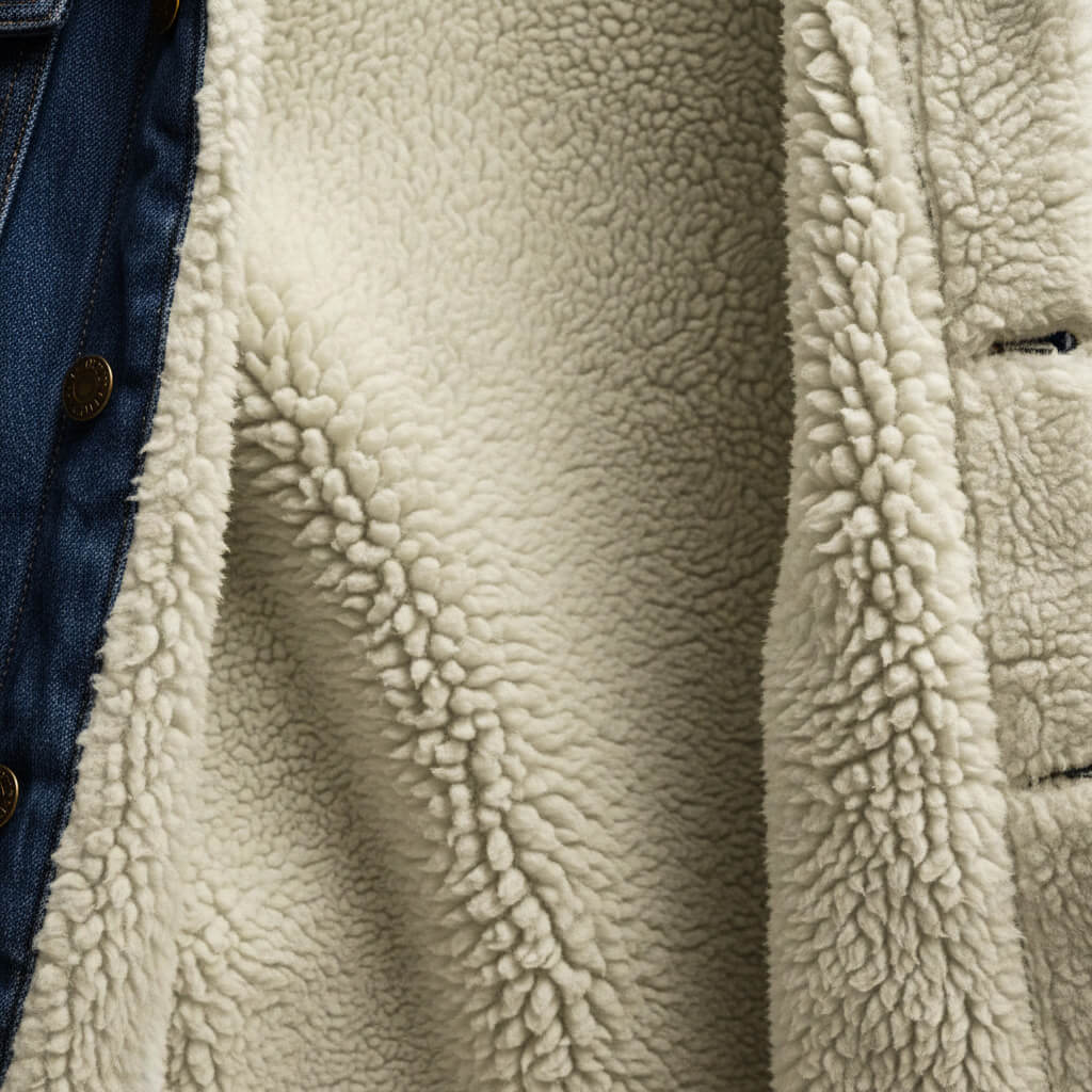 Jason Denim Shearling Jacket - By Qivii