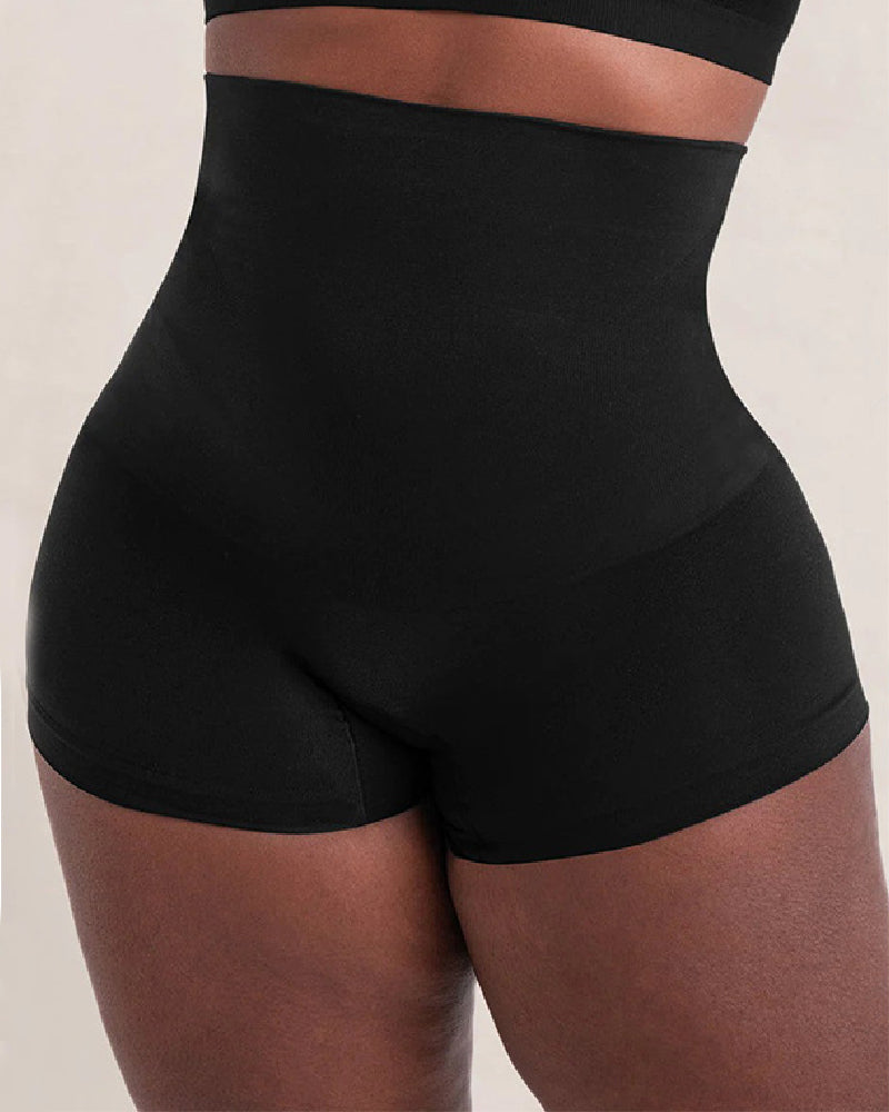 Women's High Waisted Tummy Control Back Smoothing Shaper Boyshorts - By Qivii