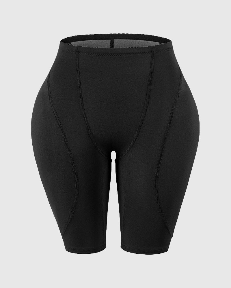 Women's Mid-rise Tummy Control Butt Lifting Shaping Shorts - By Qivii