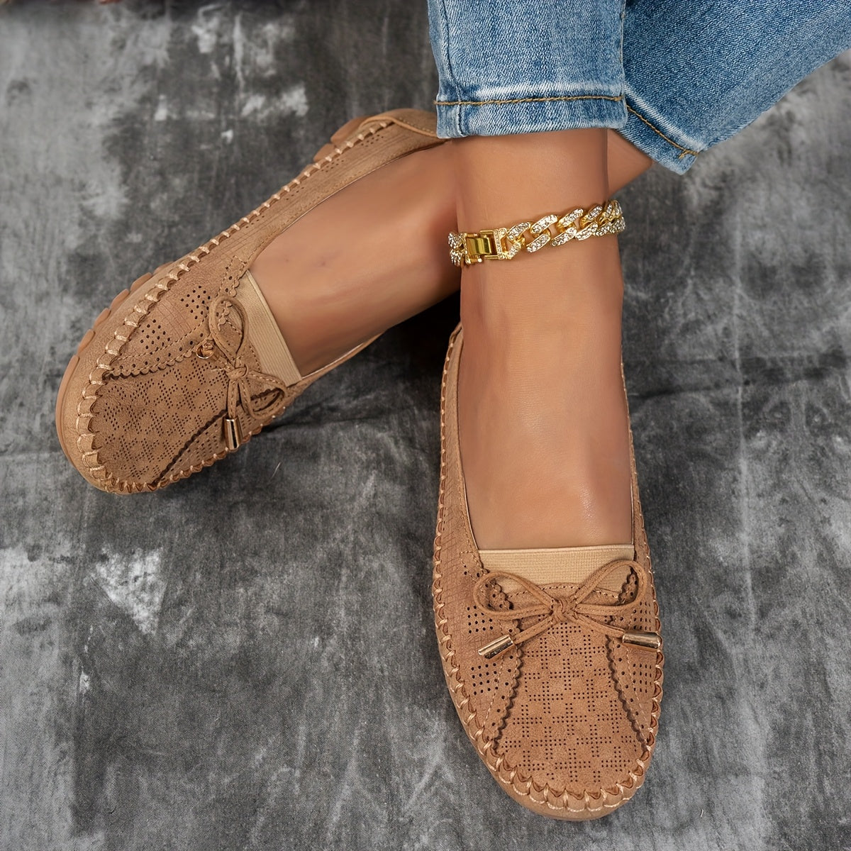 Sabine – Weiche Komfort-Loafer mit zarter Schleife - By Qivii