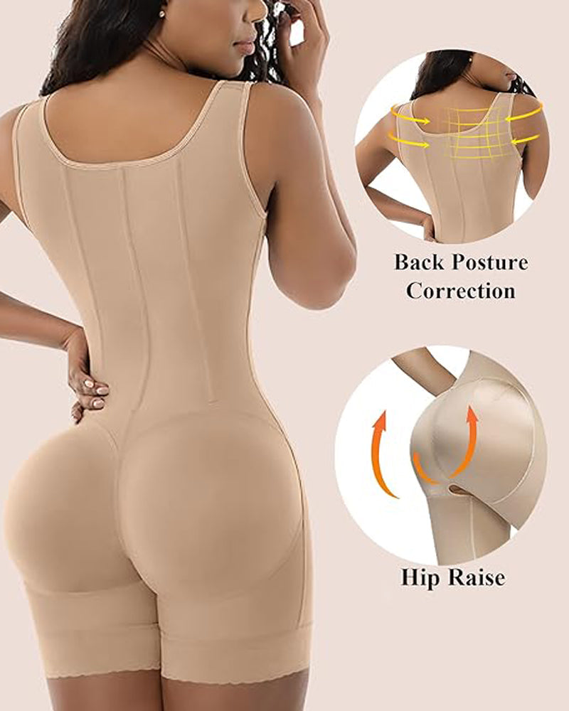 Shapshe® High Compression Open Bust Shapewear With Hook Shaper Slimming Bodysuit Tummy Control Fajas