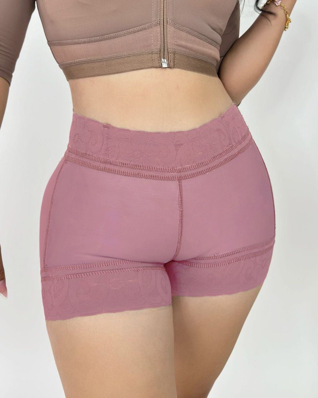 Shapshe® Women's Seamless Lace Butt Lift Tummy Control Shaper Shorts Underwear - By Qivii