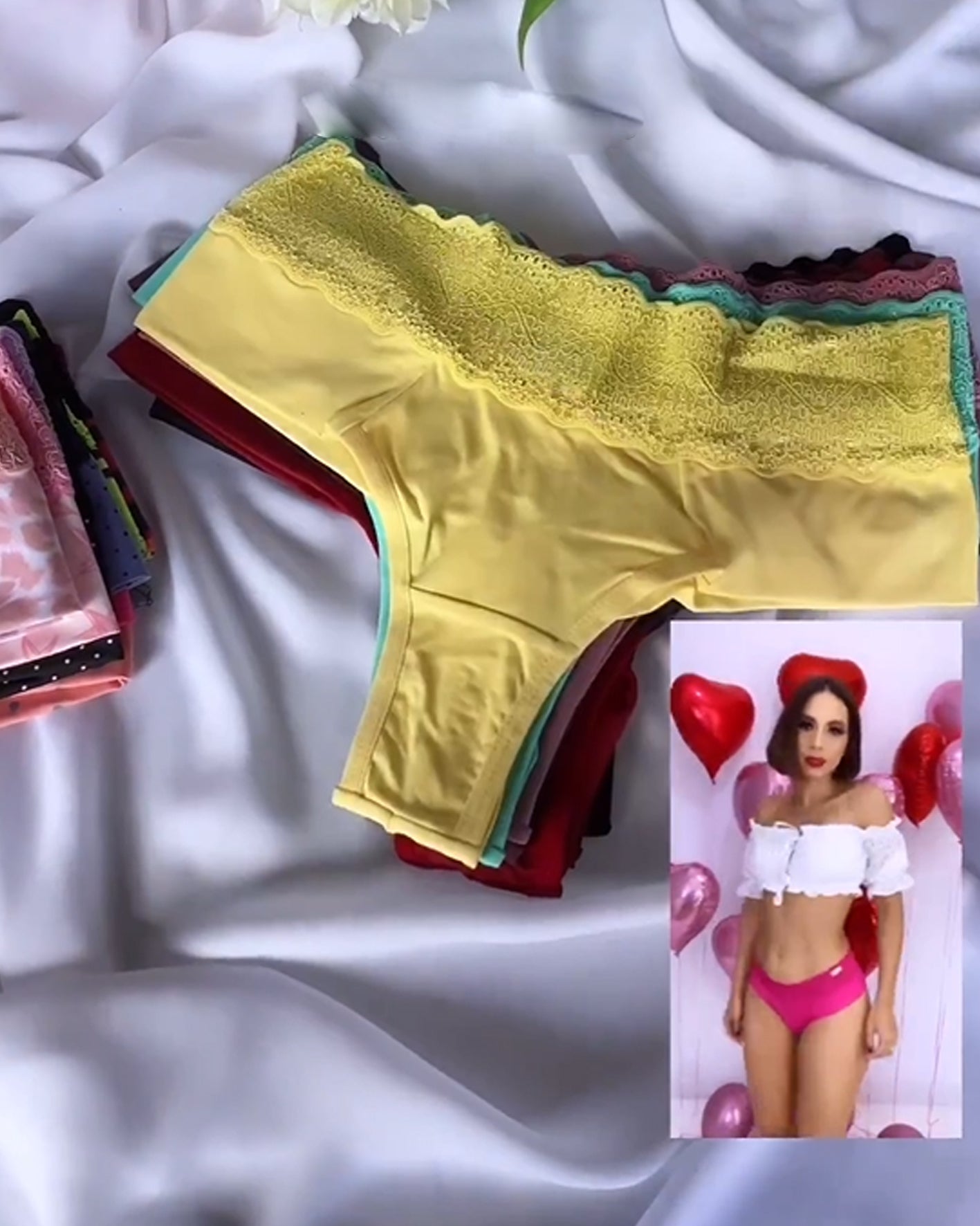 Lace Shaped Underwear Panties Breifs - By Qivii