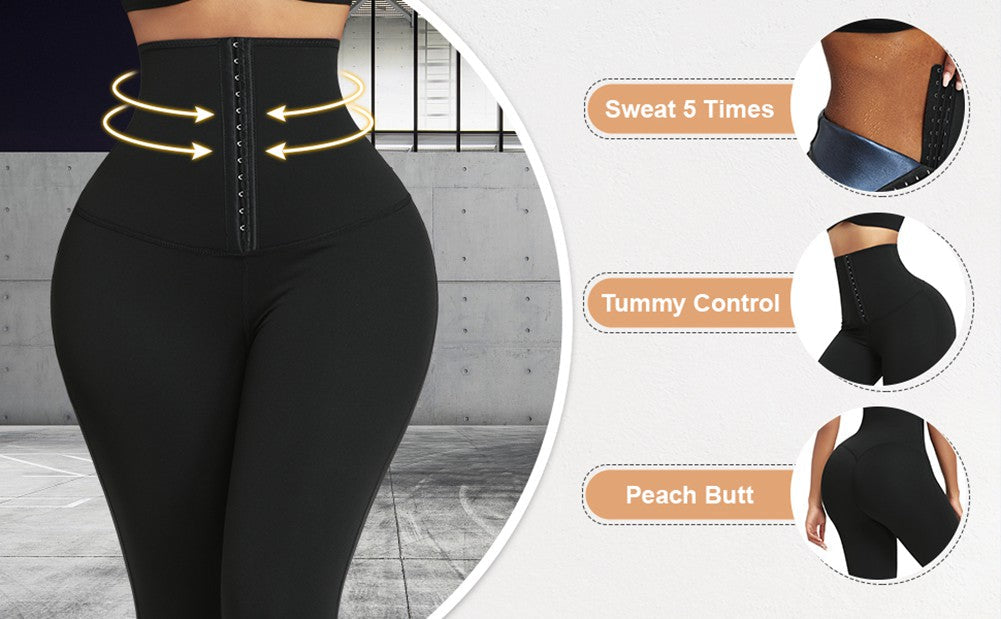 High Compression Butt Lifting Wide Waistband Shaper Leggings - By Qivii