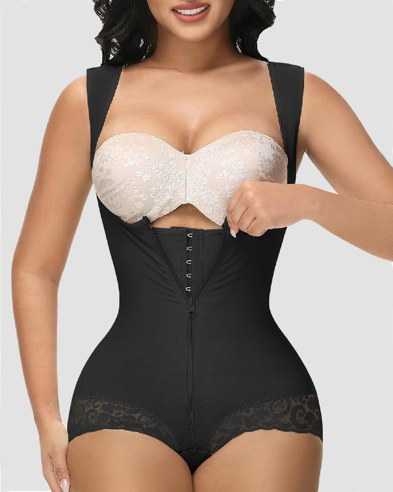 Shapshe® Leopard High Compression Open Bust Tummy Control Body Shaper