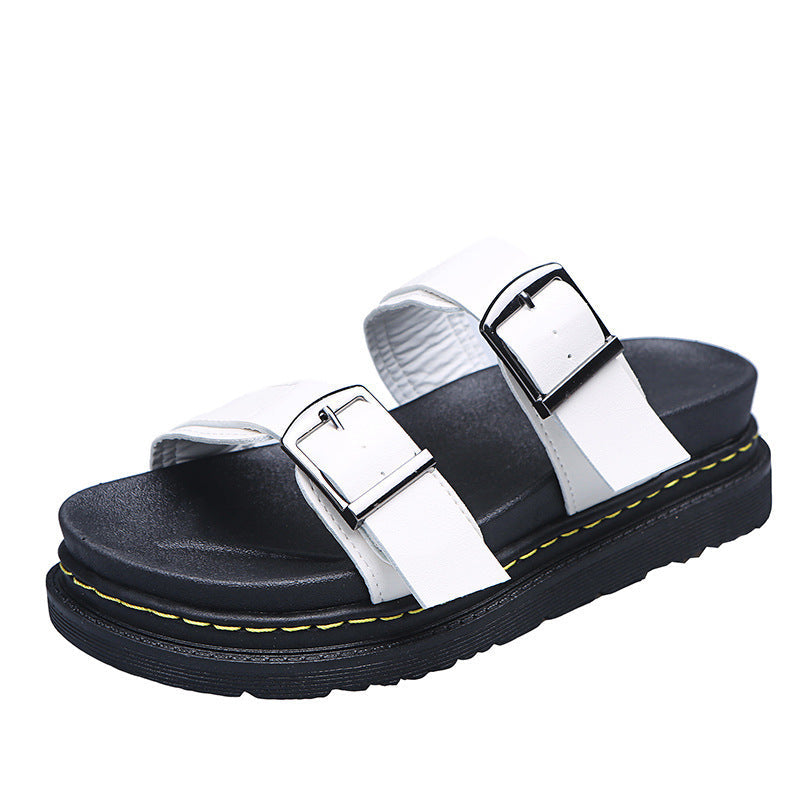 Women's Coastal Gladiator Sandals – Sporty Platform Slide with Contoured Footbed