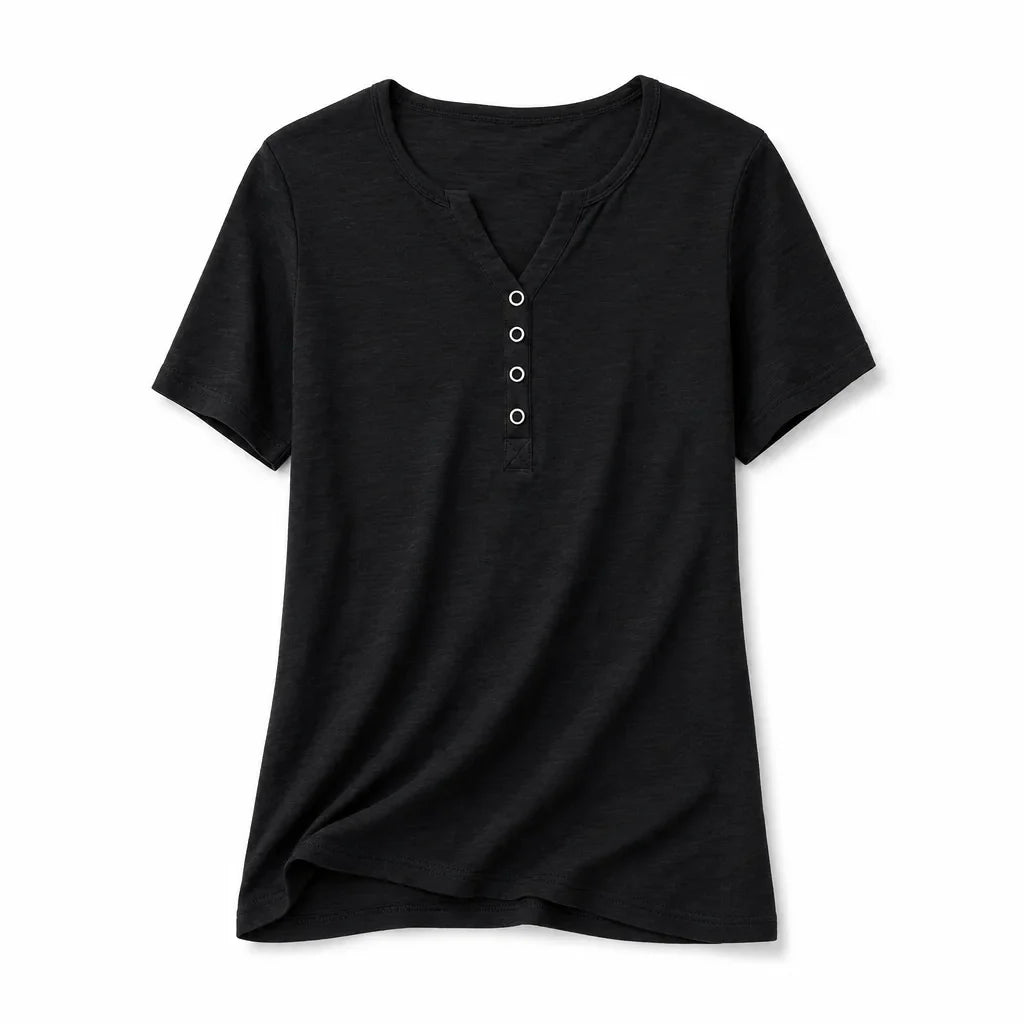 Daisy Snap Placket Tee