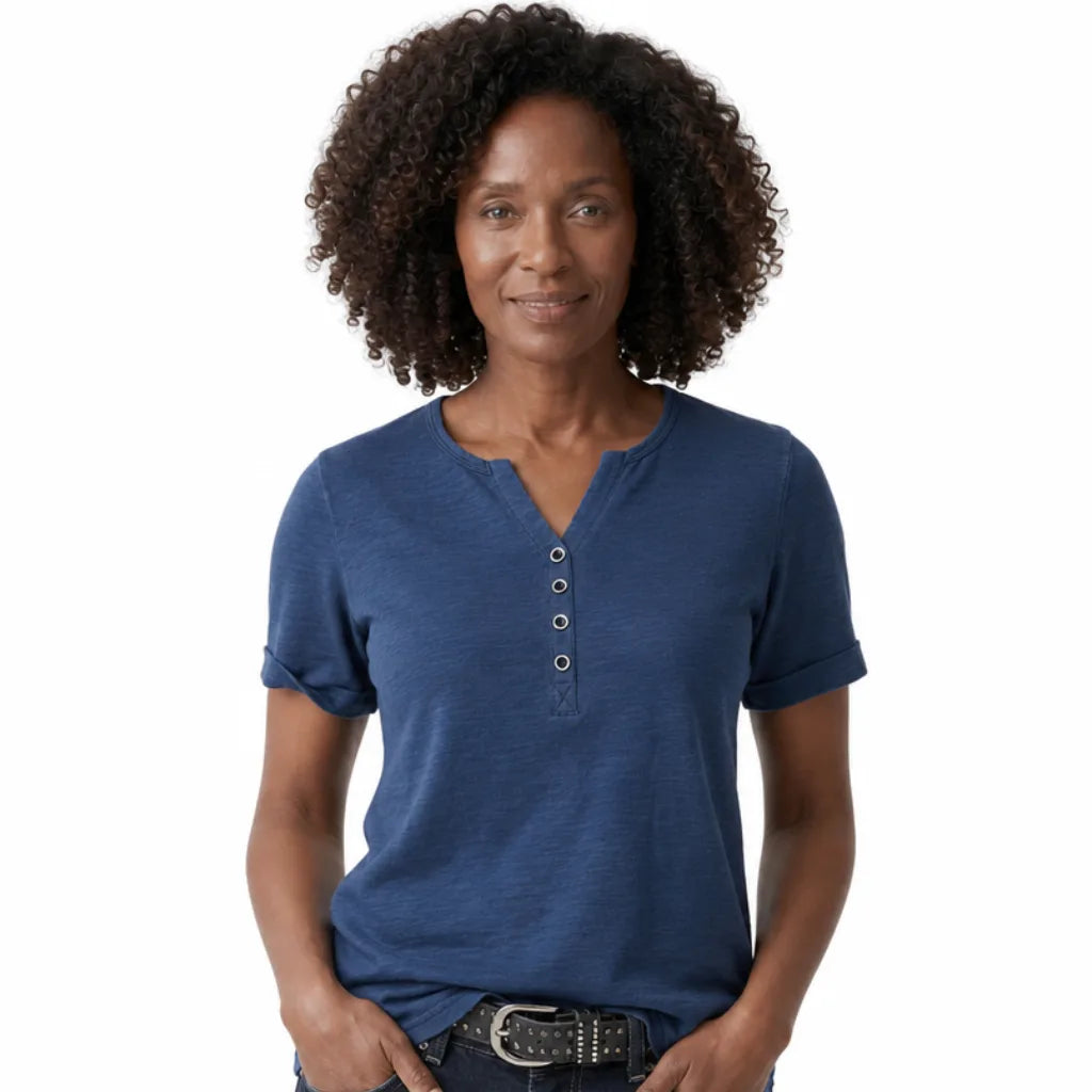 Daisy Snap Placket Tee