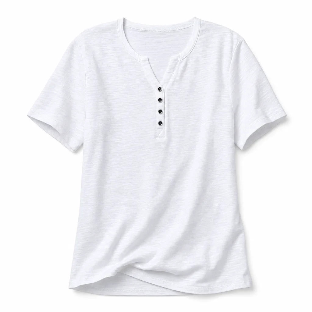 Daisy Snap Placket Tee