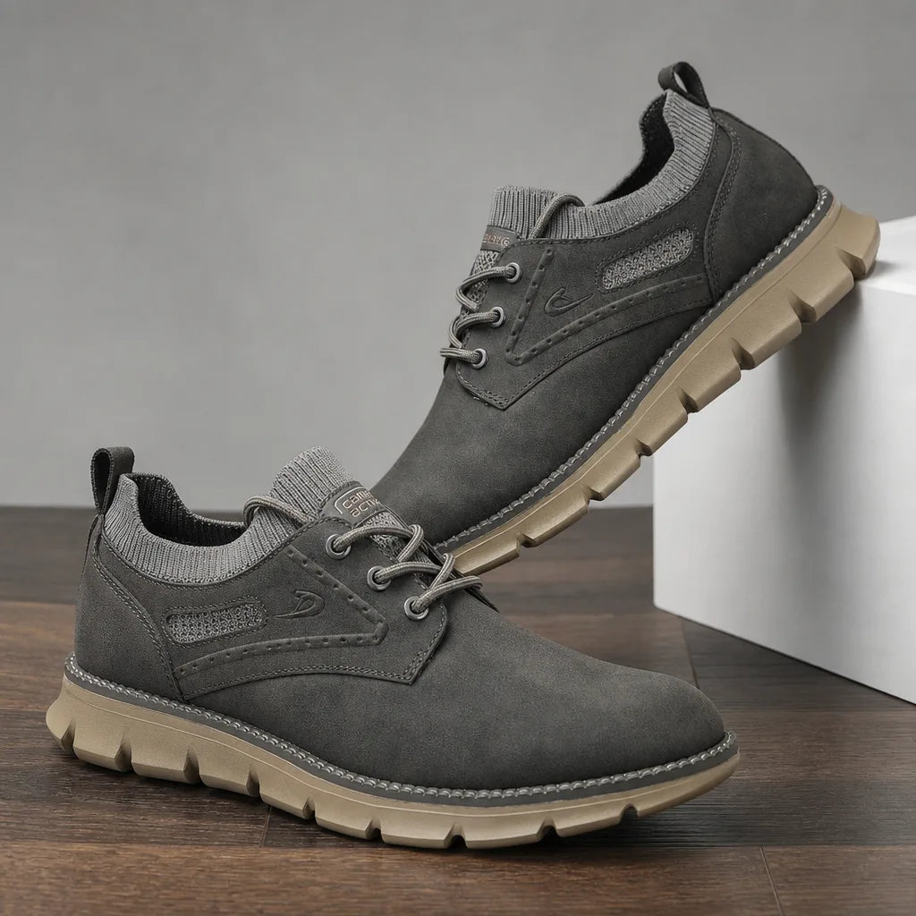 Gray men's Daniel R. Hayes sneakers by Qivii, featuring stylish design and comfortable footwear from Hudson Ridge.