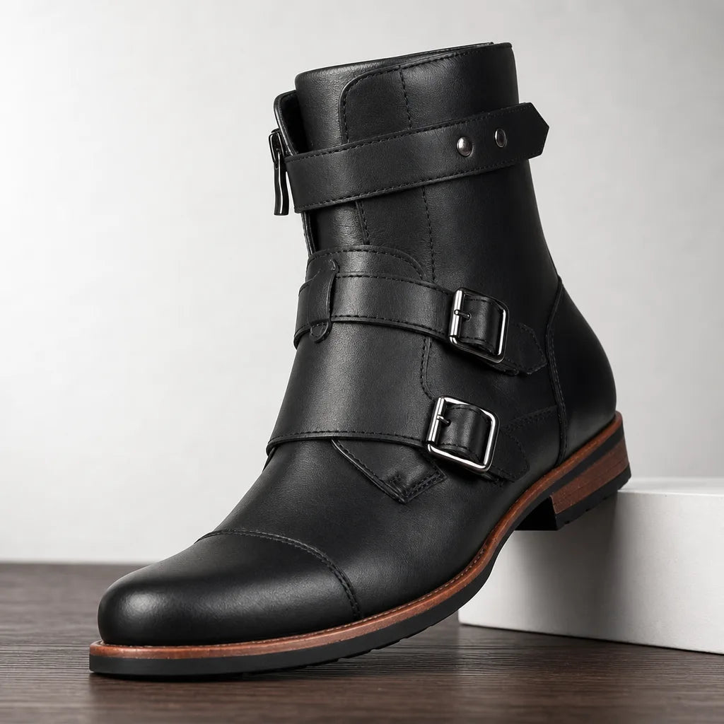 Dashiell | Mens Fall Strap Moto Boots